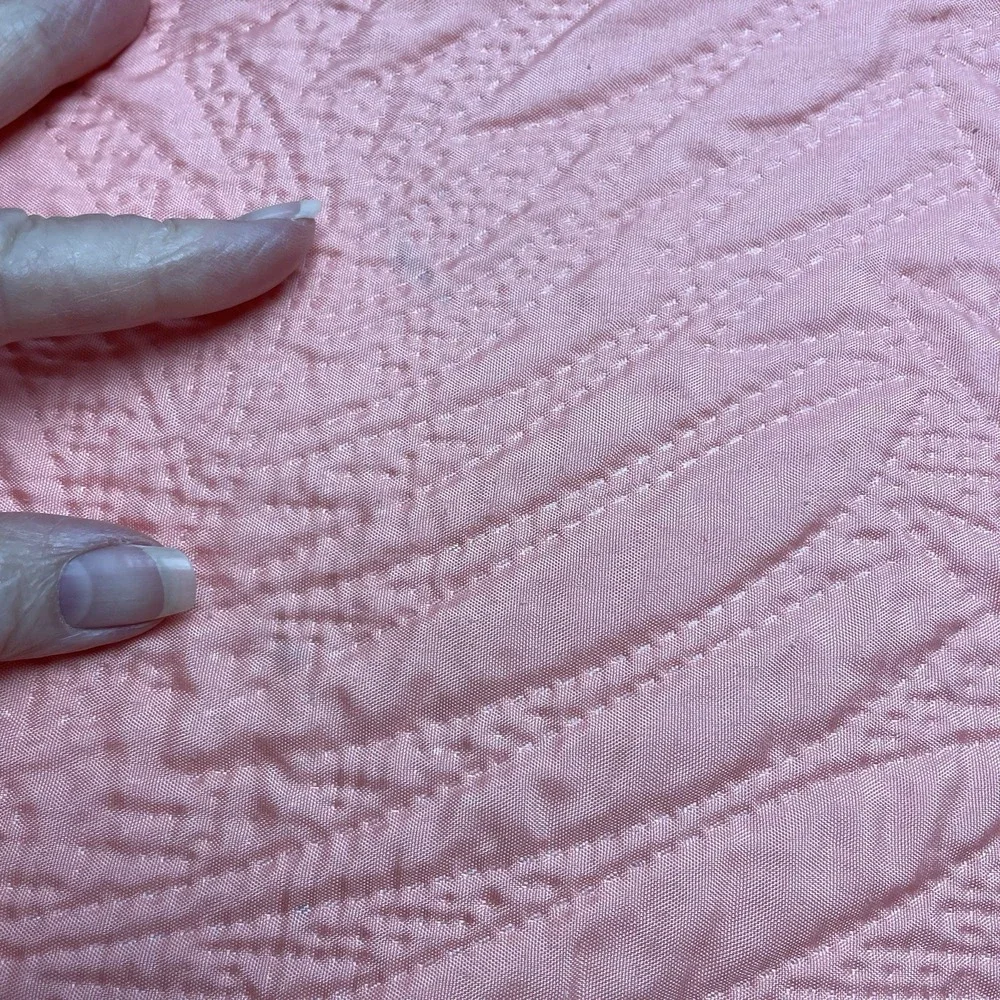 Sleeping Partners Quilted Coverlet Full/Double Coral‎ Orange Embroidered Floral